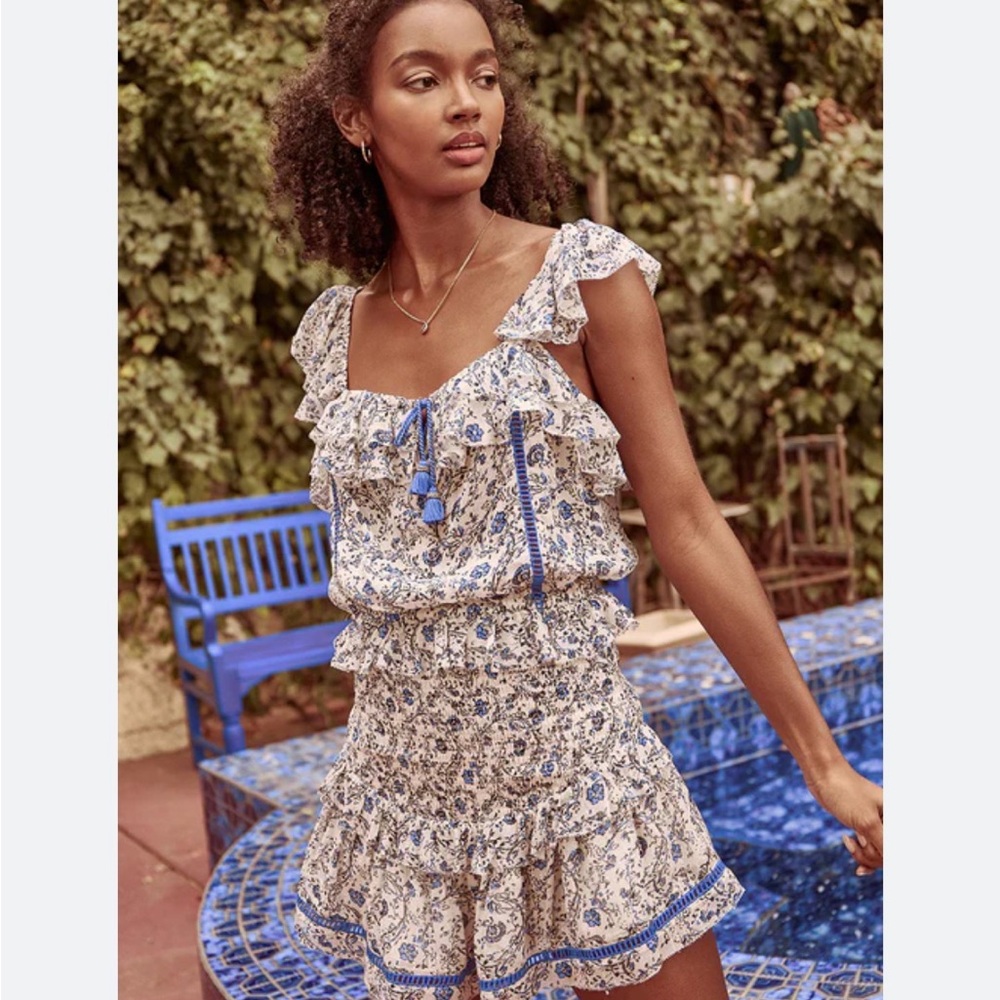 Saylor metallic Floral Blue set medium